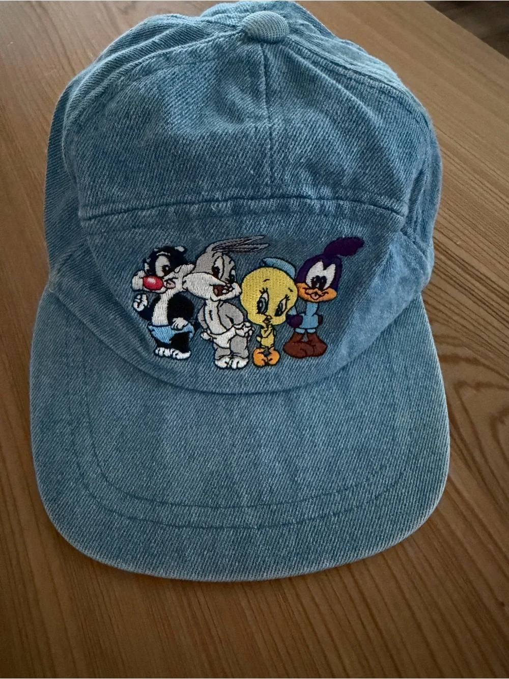 Vintage 1997 Baby Looney Tunes Warner Bros Blue Jean Cap Toddler Size